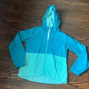 Columbia Turquoise and Mint Hooded Jacket Girls size L